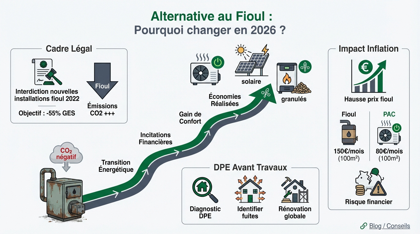 Transition énergétique et remplacement d'une chaudière au fioul domestique